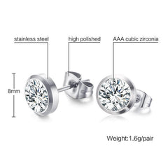 Steel Stud Earrings For Women Jewellery