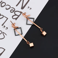 Stainless Steel Rose Gold Earrings