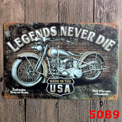 Legends Never Die Motorcycle Poster