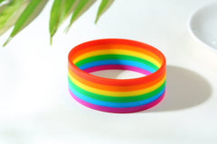 Silicone Gay Pride Rainbow Bracelet