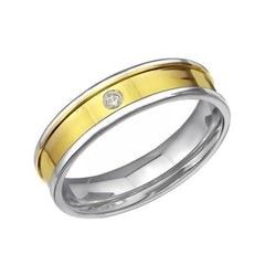 Titanium Band Cubic Zirconia Ring