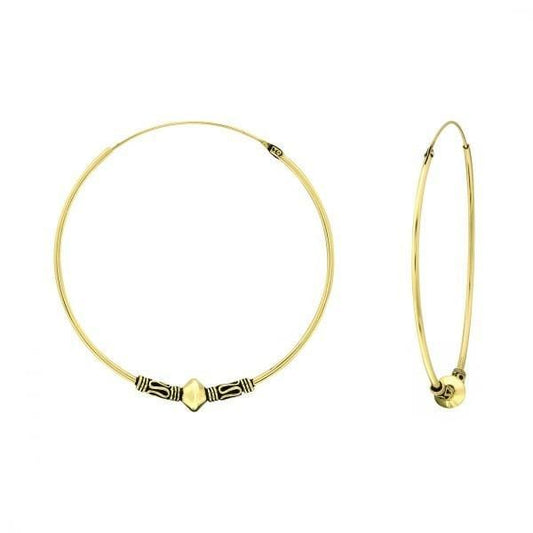 Gold Plated Large Bali Hoops