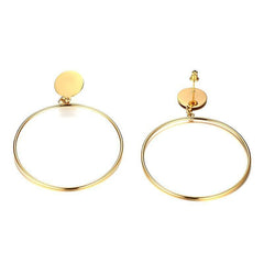 Stainless Steel Gold Dangle Earrings