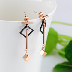 Stainless Steel Rose Gold Earrings