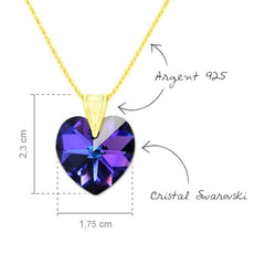 24K Gold Plated Sterling Silver Heliotrope Heart Jewellery Set