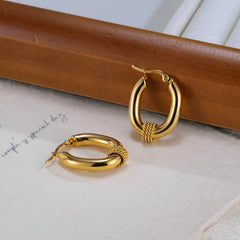 Steel New trendy Hoop Earring