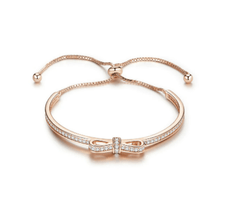 Rose Gold Bow Tennis Bracelet