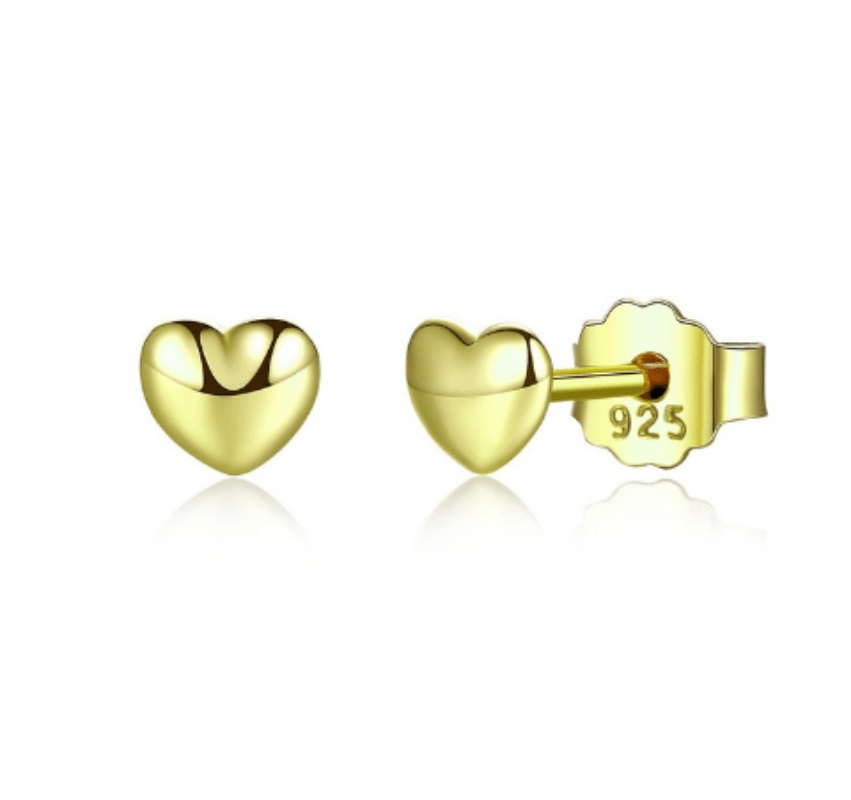 Gold Heart Earrings