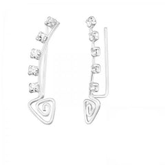 Silver Geometric Ear Cuff Wrap