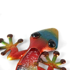 Multi-coloured Gecko Metal Wall Art