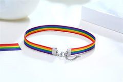 Rainbow Pride Choker Necklace