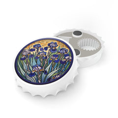 Irises Painting Bottle Opener