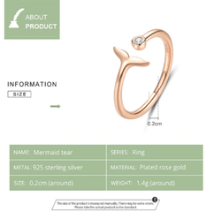 Silver & Gold Mermaid Engagement Ring