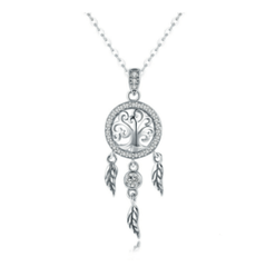 Intricate Silver Dream Catcher Pendant