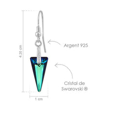 Silver Blue Luxury Earrings