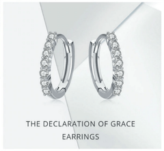 Silver Circle Round Hoop Earrings