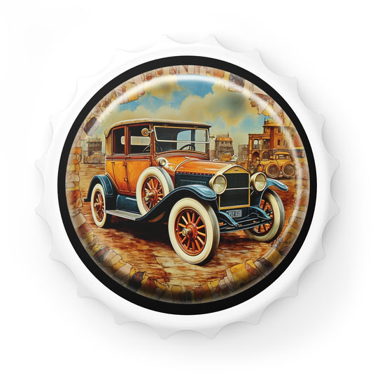 Vintage Brown Car magnetic Bottle Opener