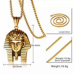 Stainless Steel Gold Pharaoh Pendant