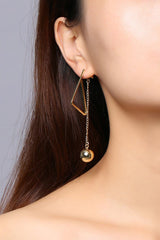 Steel Gold Women Jewellerys Long Drop Earrings