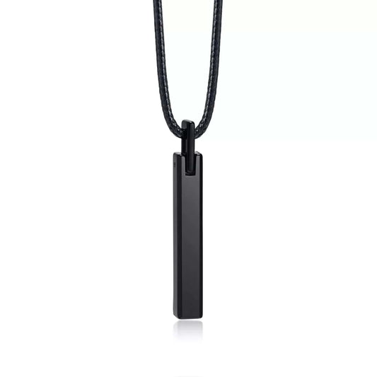 Tungsten Carbide Black Pendant Necklace For Men