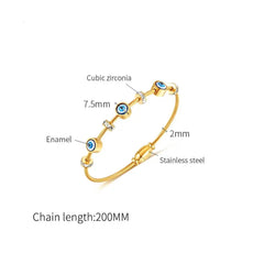 Steel Evil Eye Bangle