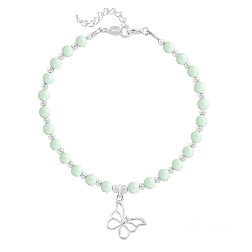 Green Silver Fine Bracelet