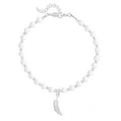 Silver Feather Fine Bracelet