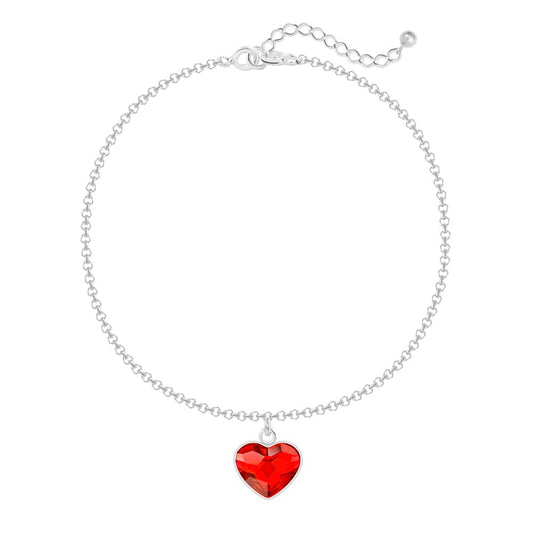 Silver Siam Heart Bracelet