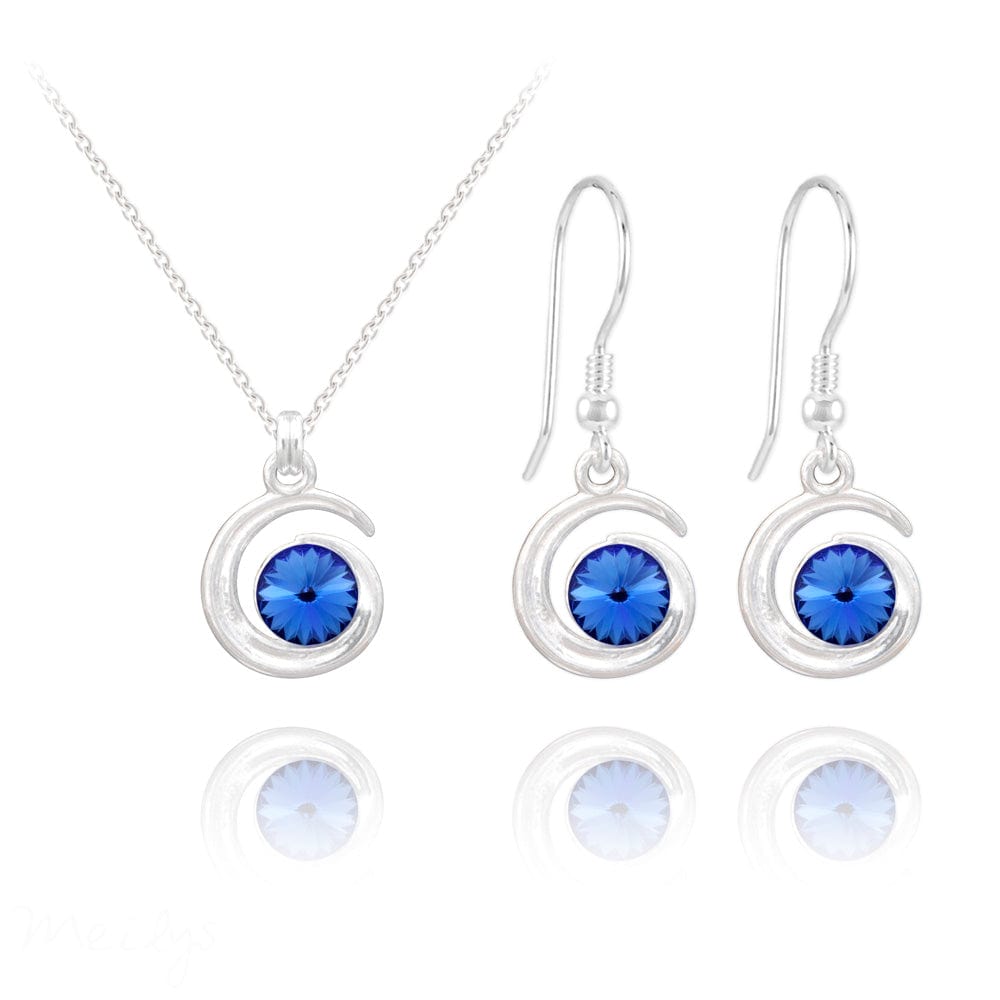 Sapphire  Fine Silver Jewellery Set