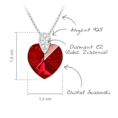 Silver Siam AB Swarovski Crystal Necklace