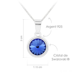 Sterling Silver Sapphire Swarovski Crystal Jewellery Set