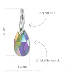 Sterling Silver Paradise Shine Swarovski Crystal Drop Earrings