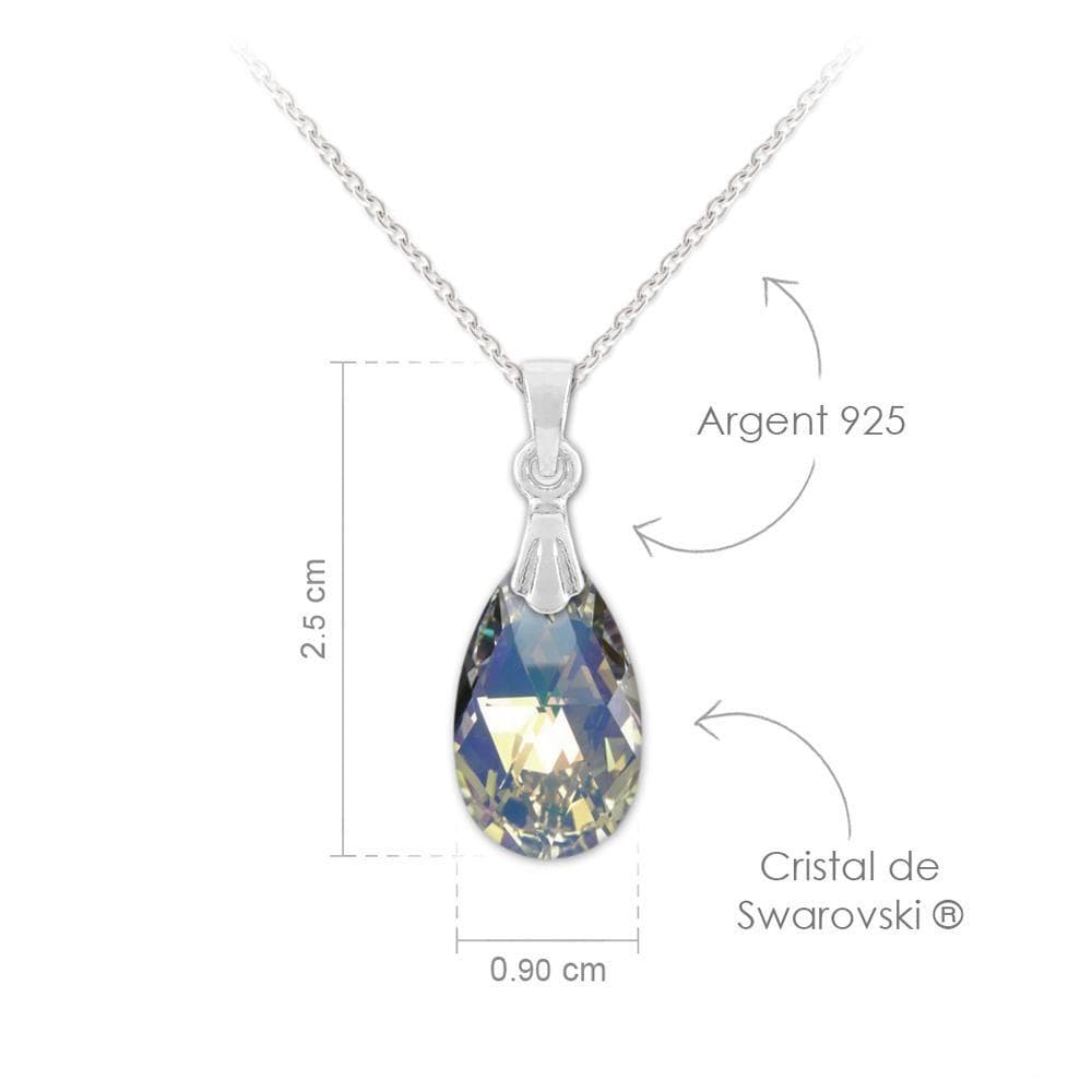 Silver White AB Necklace with Swarovski Crystal