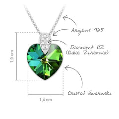 Silver Vitrail Medium Swarovski Crystal Necklace