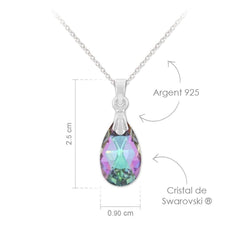 Necklace Silver Vitrail Light with Swarovski Crystal