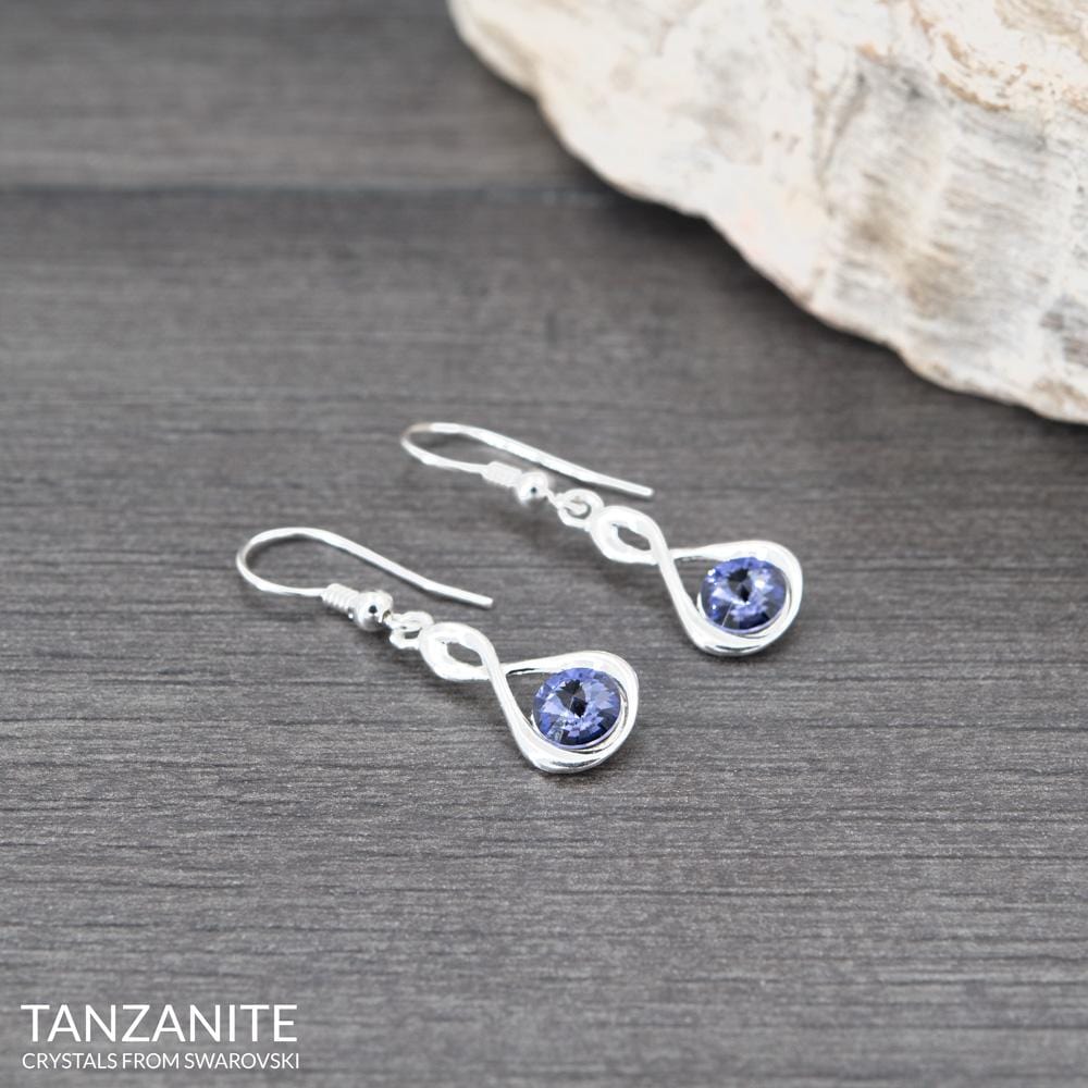 Tanzanite Silver Earrings