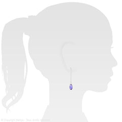 Sterling Silver Tanzanite Thread Drop Earrings