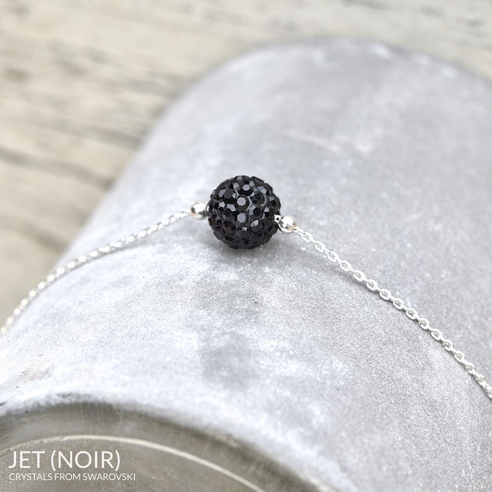 Crystal Black Studded Bracelet