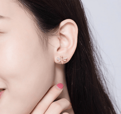 Silver and Gold Bee Earrings