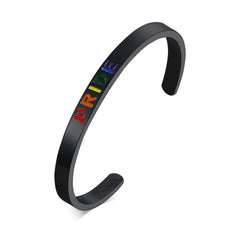 Steel Pride Rainbow Bangle