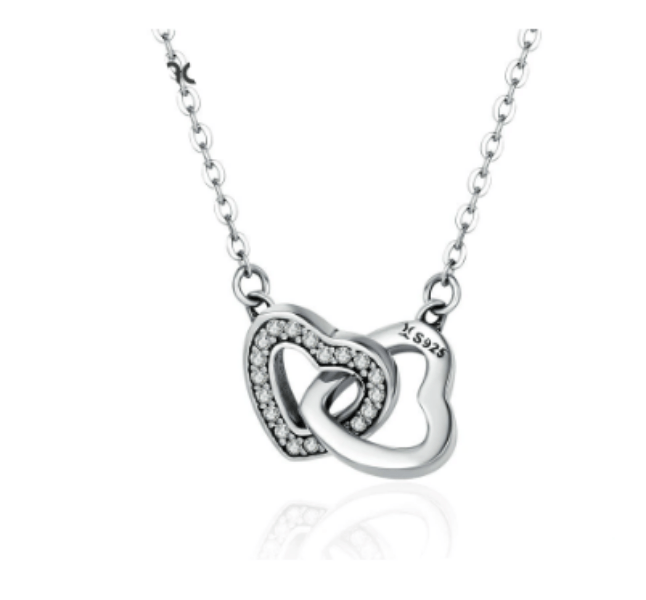 Silver Intertwined Heart Pendant