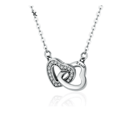 Silver Intertwined Heart Pendant