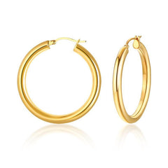 Stainless Steel Simple Hoop Earrings For Ladies