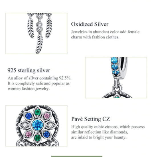 Silver Boho  Drop Earrings for Women