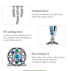 Silver Boho Drop Earrings for Women