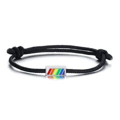LGBT Pridel Rainbow Beads Rope Bracelet