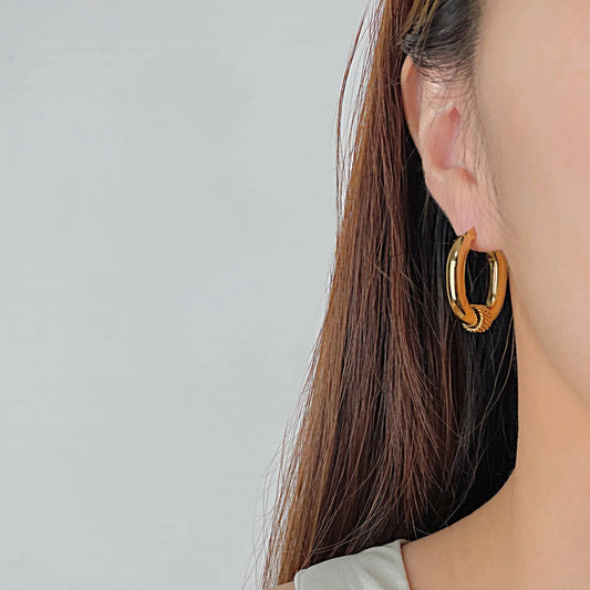 Steel New trendy Hoop Earring