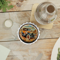 Vintage Brown Car magnetic Bottle Opener