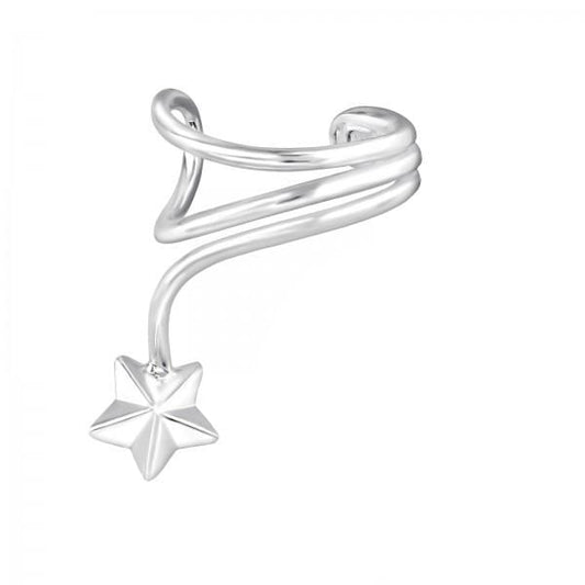 Silver Star Ear Cuff