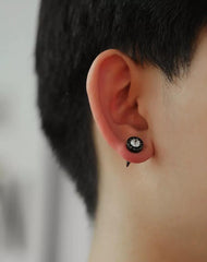 Men Roman Numerals Stud Earrings